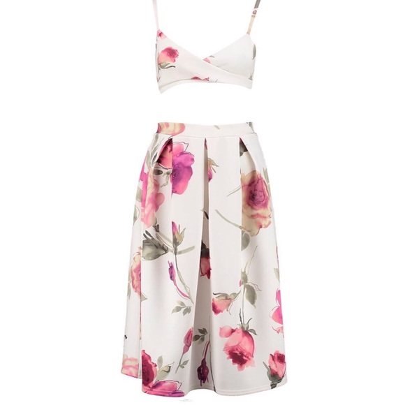*NEW* Floral bralet and midi skirt set - Picture 3 of 3